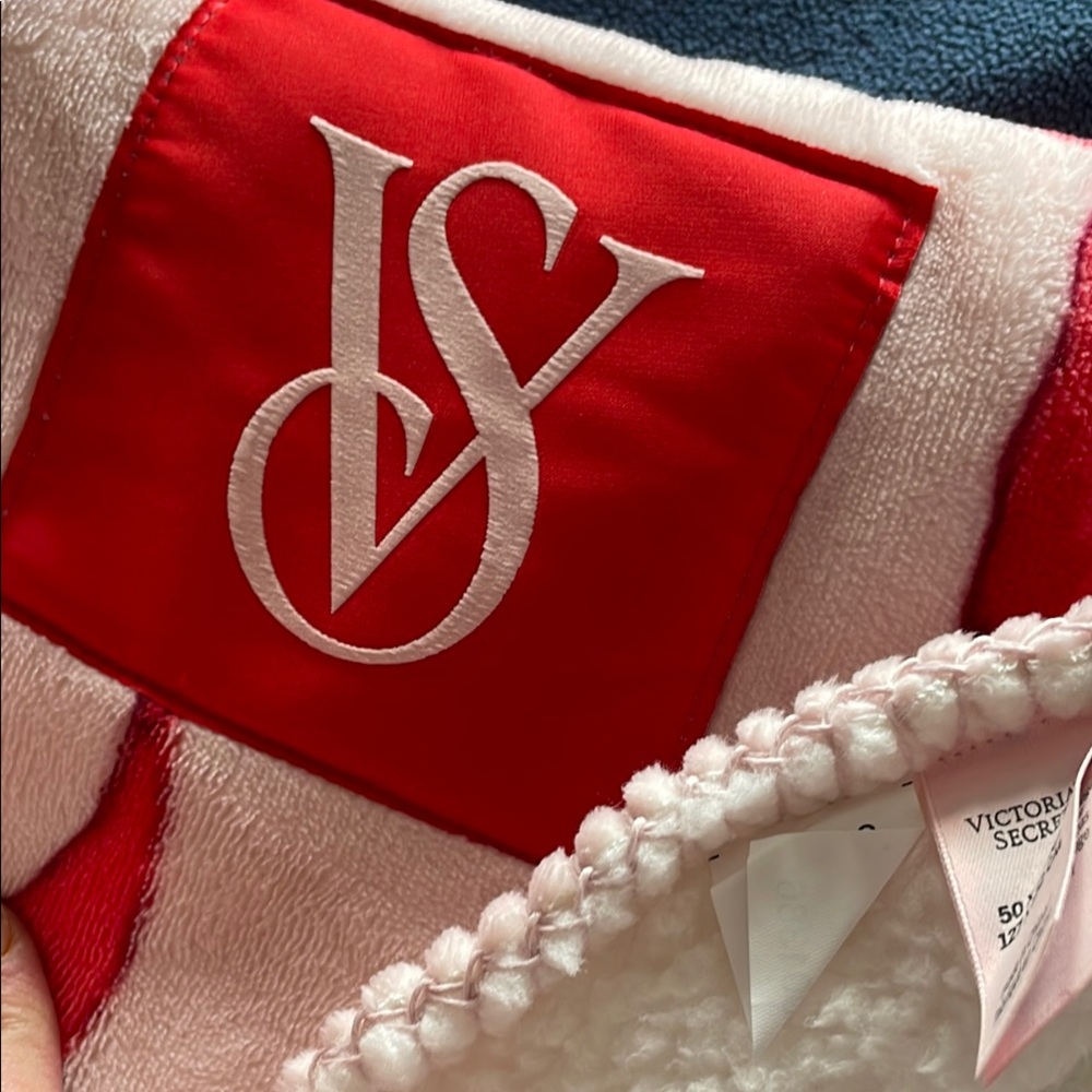 Victoria's Secret Red and White Blanket
